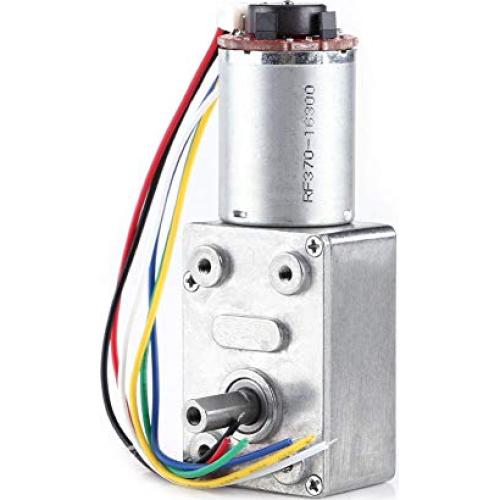 Motor de Reducción de Engranaje Fafeicy 12V 40RPM con Encoder