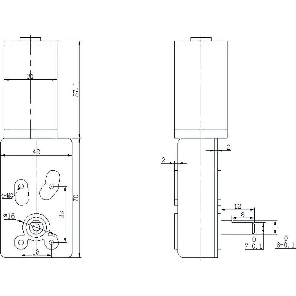 Motor de CC 12V BBQ Driver 3 RPM Engranaje Reversible 8mm