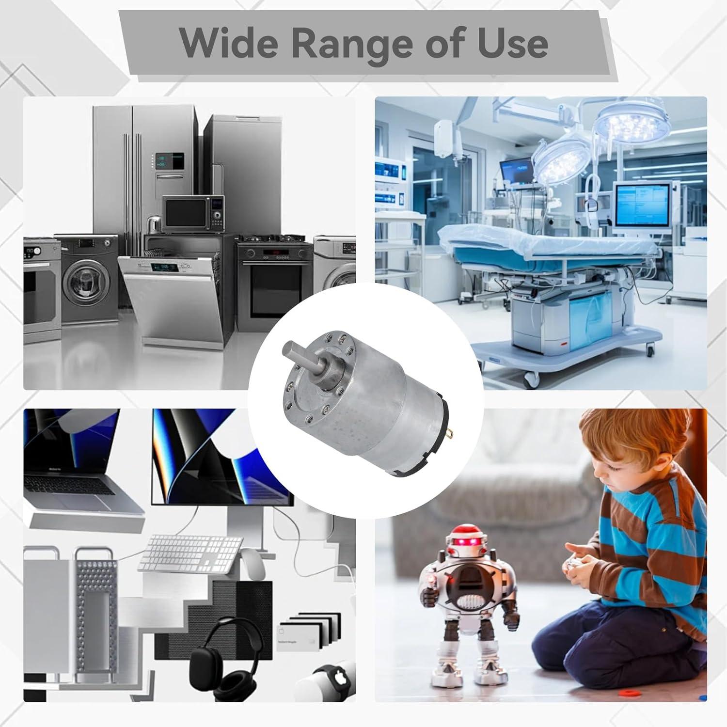 Motor de Engranaje DC Agatige JGB37-520 12V 45RPM 6mm