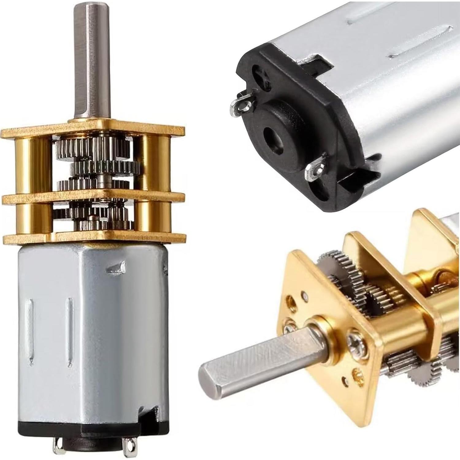 Motor de Engranaje DC 12V 1000RPM GA12-N20 Metal 3mm Eje - 2 Pcs