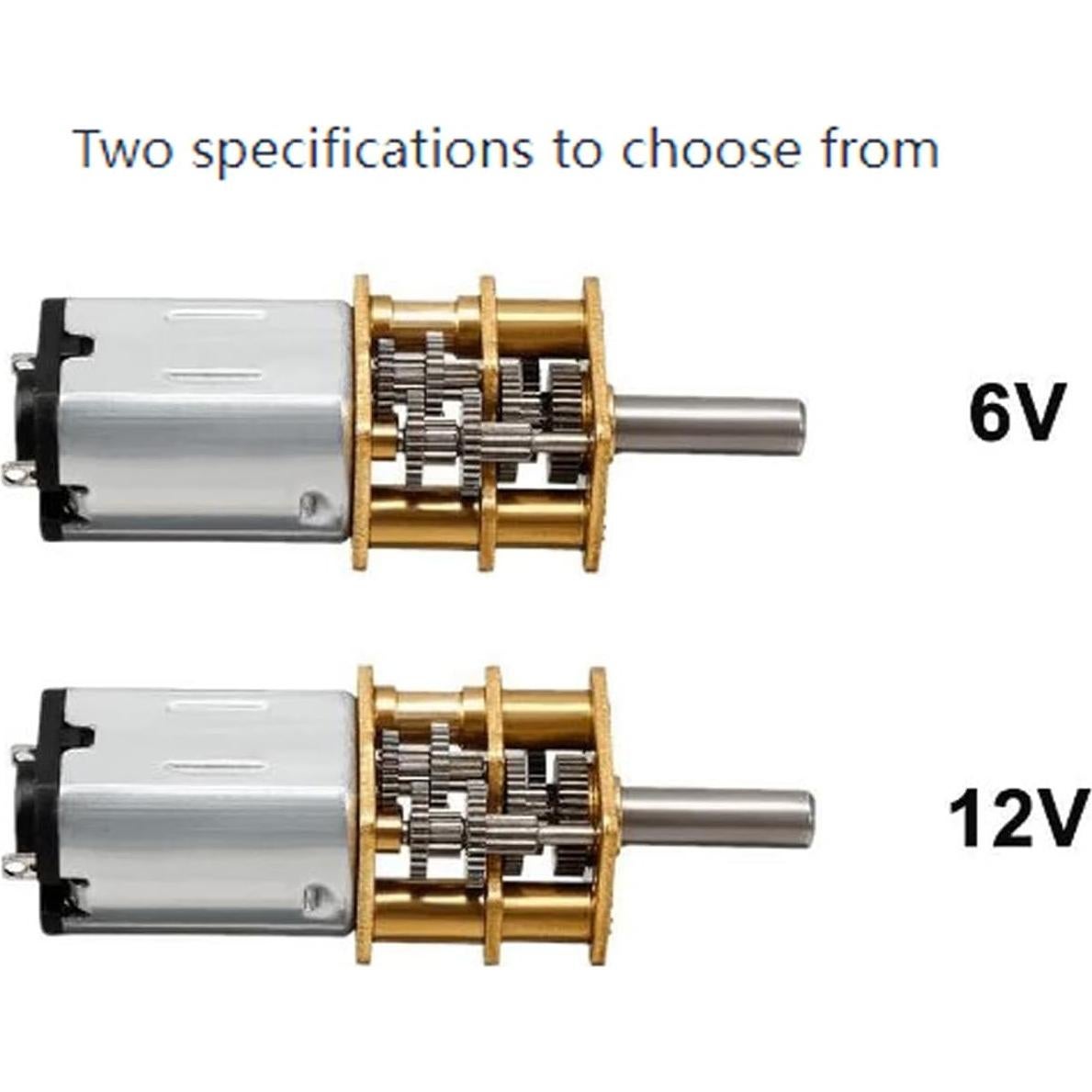 Motor de Engranaje DC 12V 1000RPM GA12-N20 Metal 3mm Eje - 2 Pcs