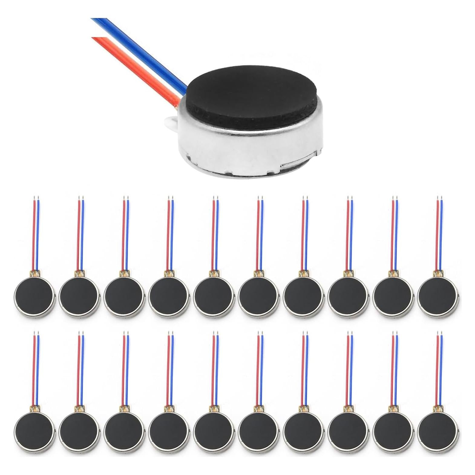 20 Motores de Vibración Micro DC 10mm 3V 12000RPM Vkinman