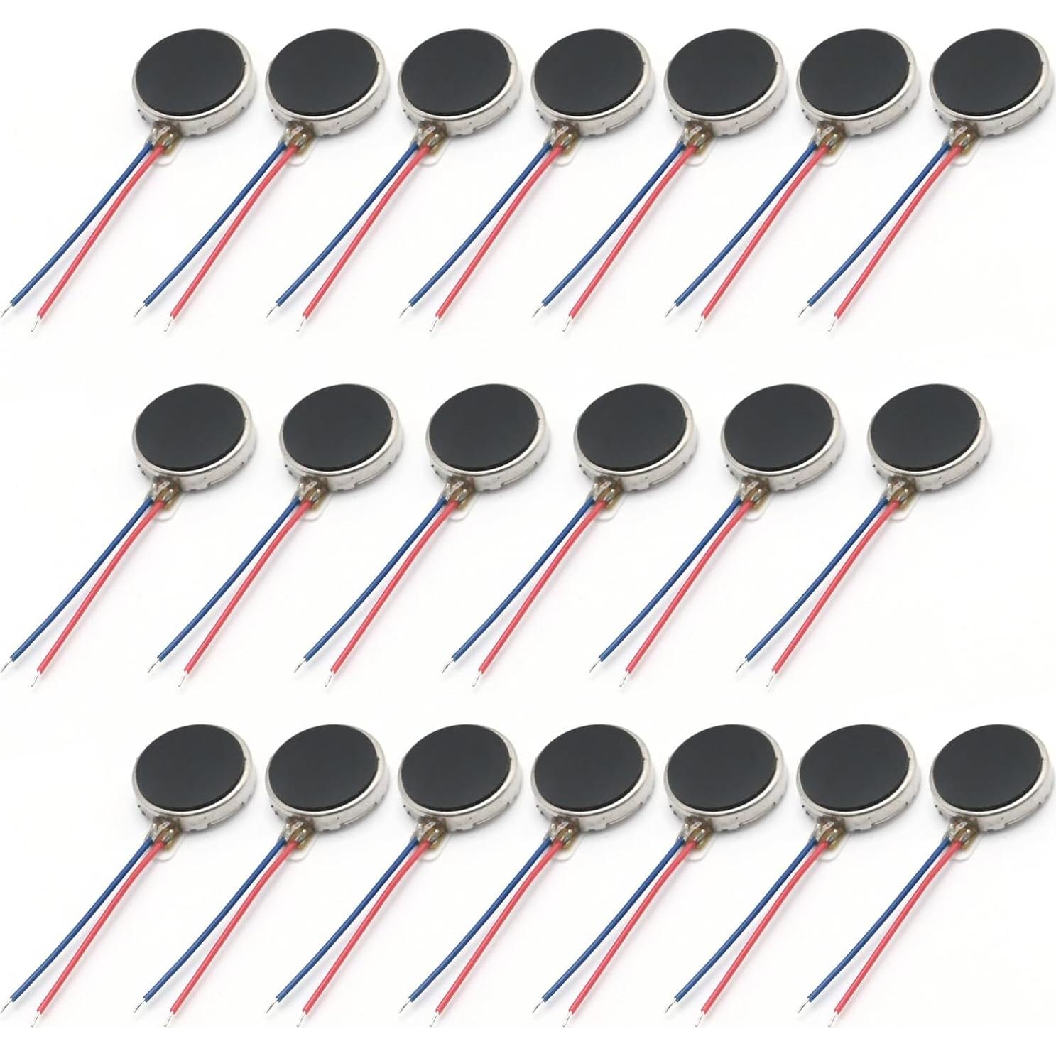 20 Motores de Vibración Micro DC 10mm 3V 12000RPM Vkinman