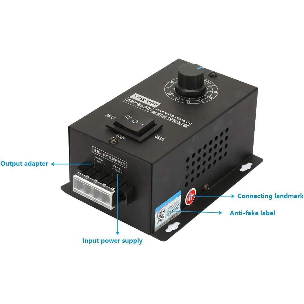 Controlador de Velocidad Motor DC PWM 12V-48V 40A YWBL-WH