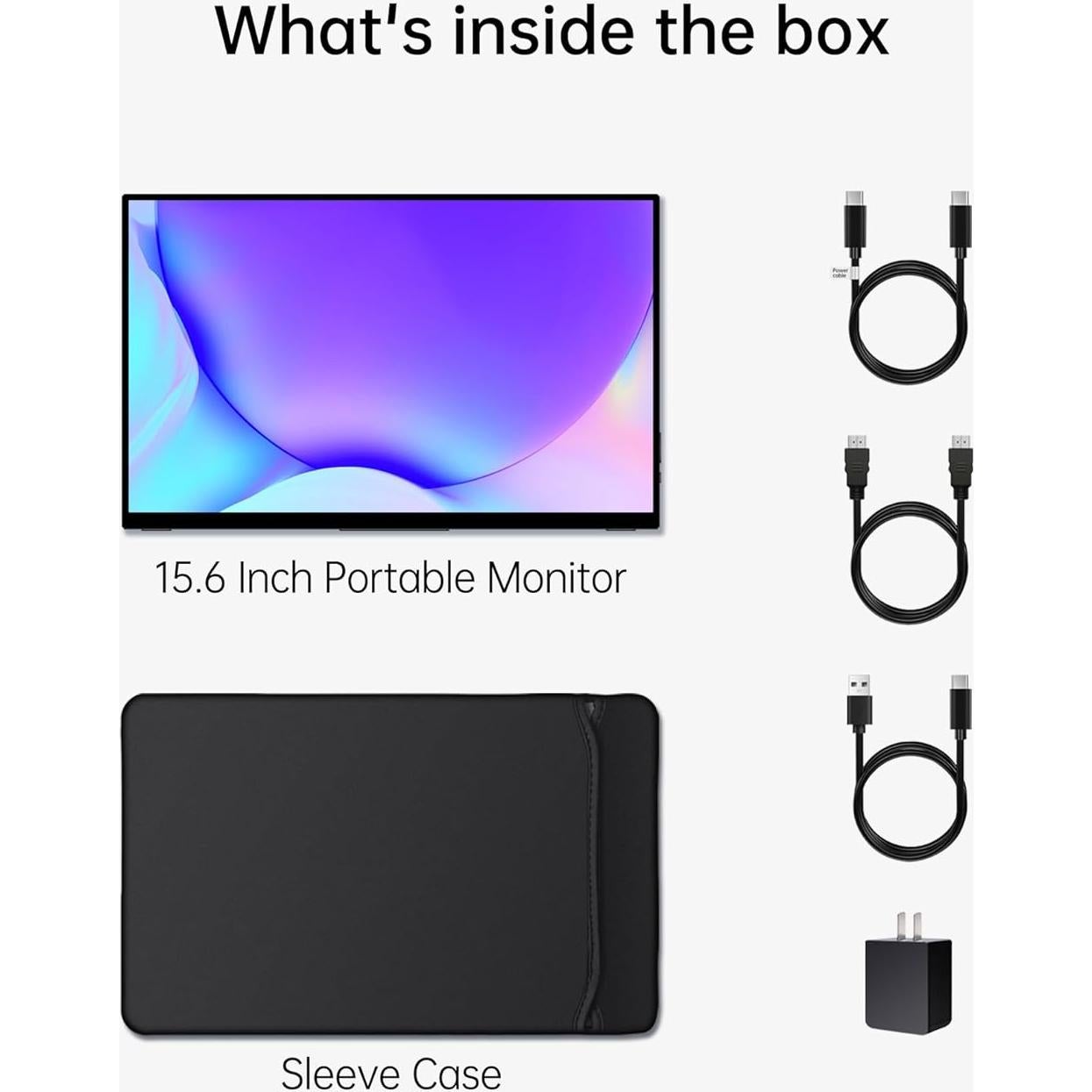 Monitor Portátil CAPERAVE 15.6" FHD Táctil HDMI USB-C