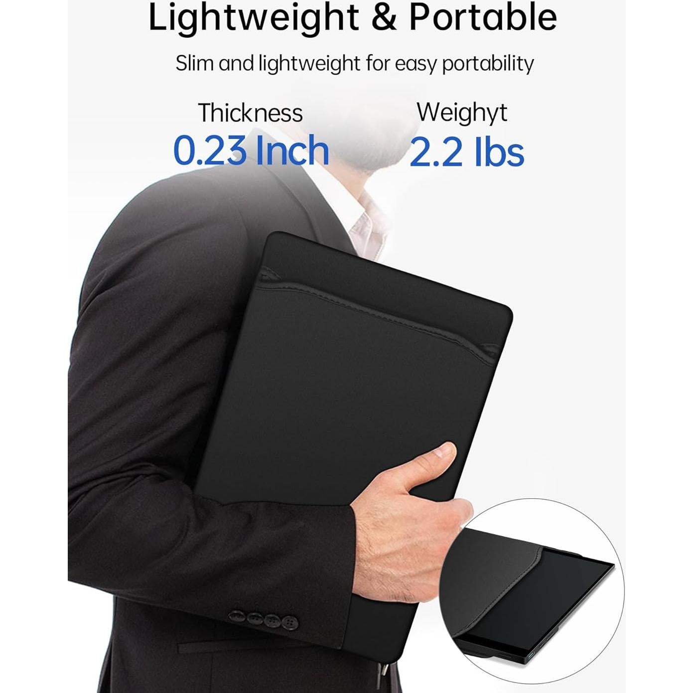 Monitor Portátil CAPERAVE 15.6" FHD Táctil HDMI USB-C