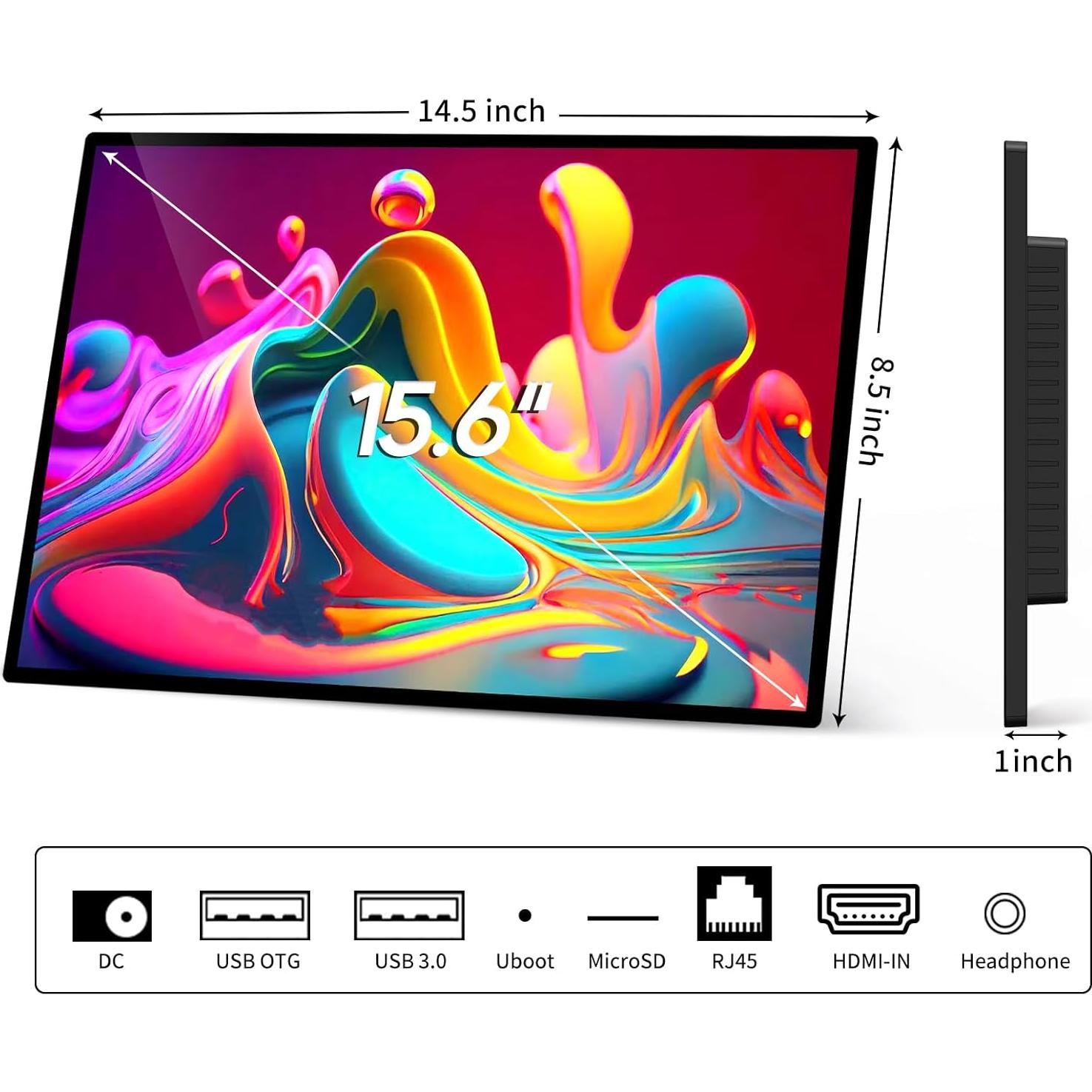 Pantalla Digital Táctil 15.6" AYSTekMann FHD 1920x1080 Android 11