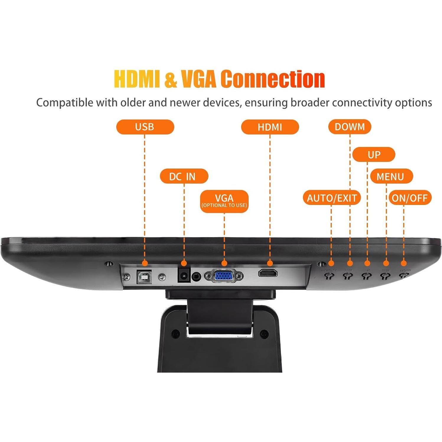 Monitor Táctil Capacitivo ANGEL 15" LED 4:3 para POS