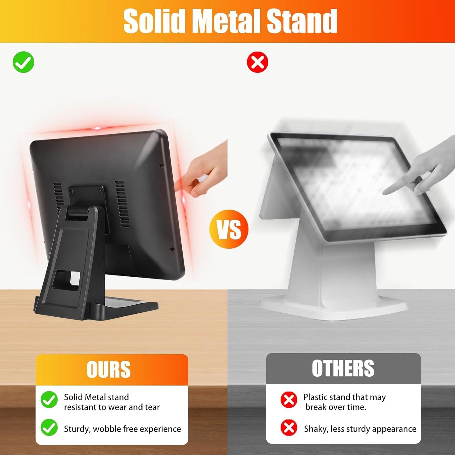 Monitor Táctil Capacitivo ANGEL 15" LED 4:3 para POS