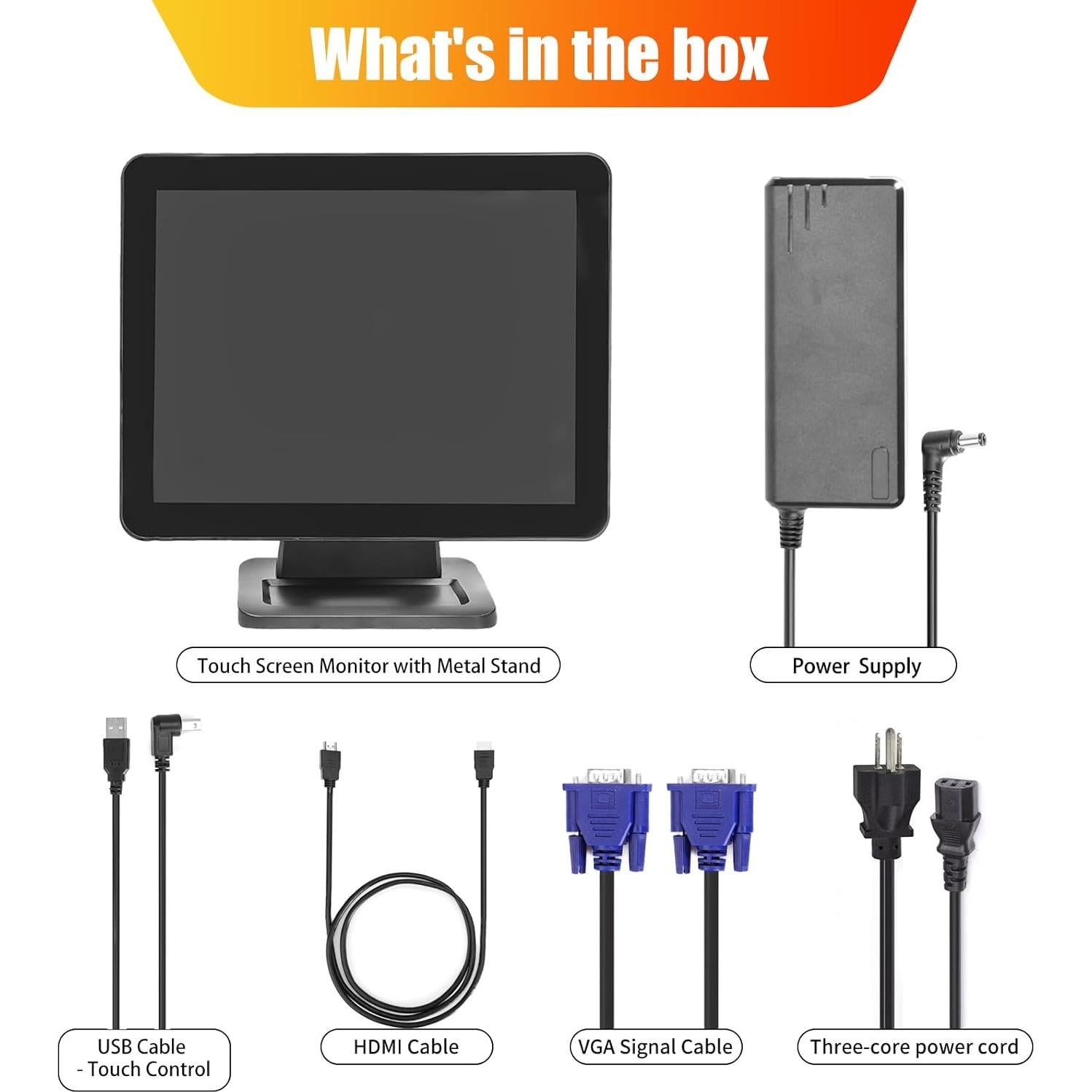 Monitor Táctil Capacitivo ANGEL 15" LED 4:3 para POS