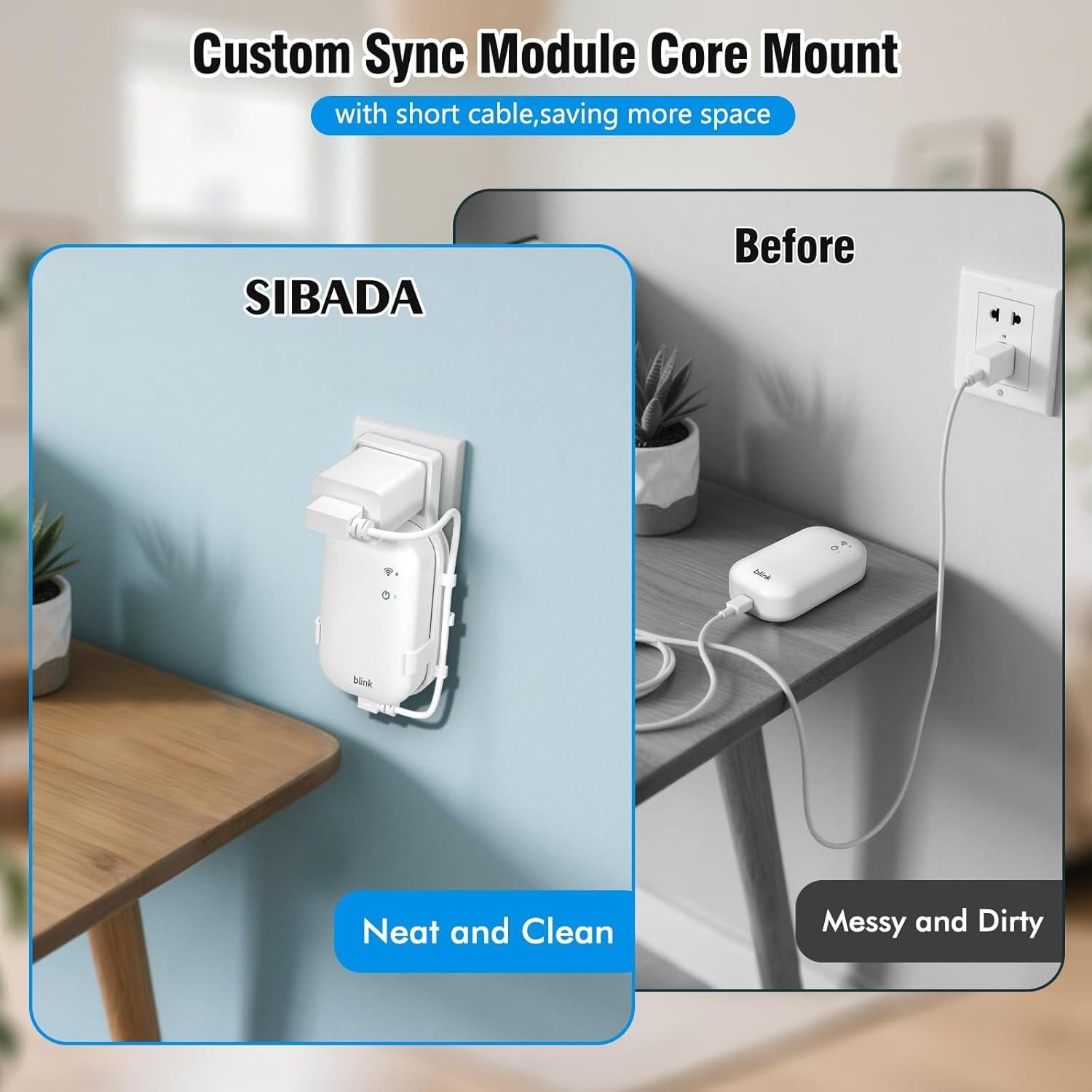 Soporte de Pared para Módulo Blink Core SIBADA - Compacto y Seguro