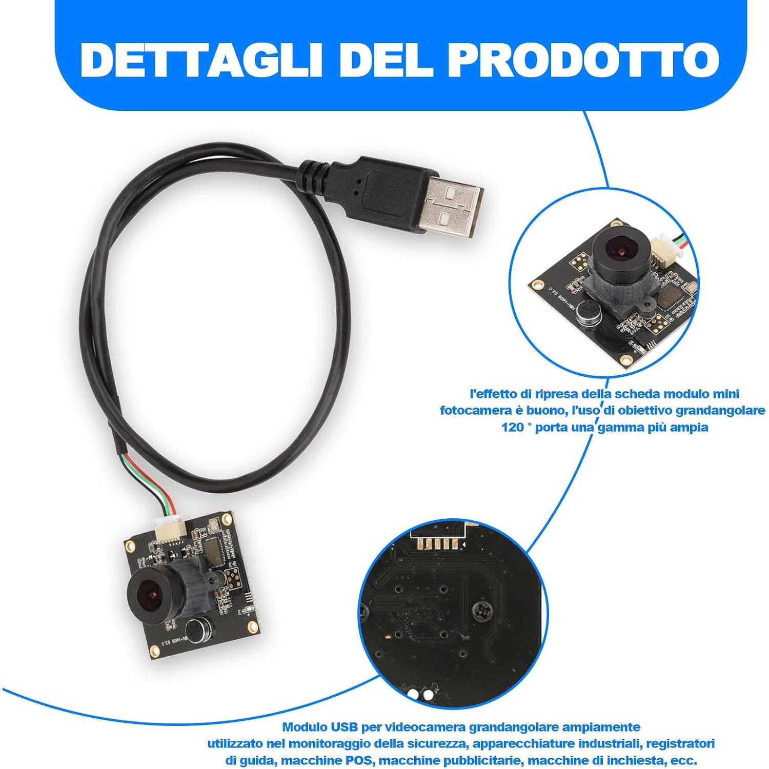 Módulo de Cámara USB Keenso 2MP Gran Angular 120°