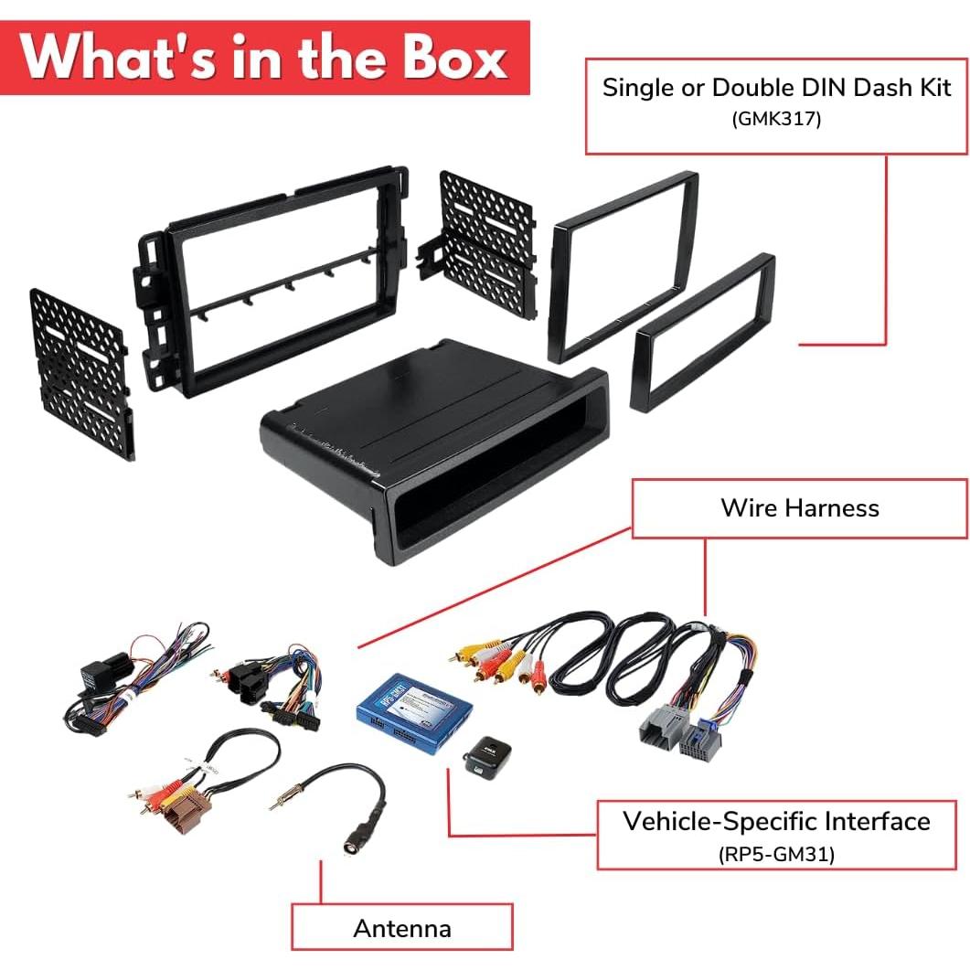 Kit de Instalación Radio 1/2 DIN Chevy GMC 2007-2013
