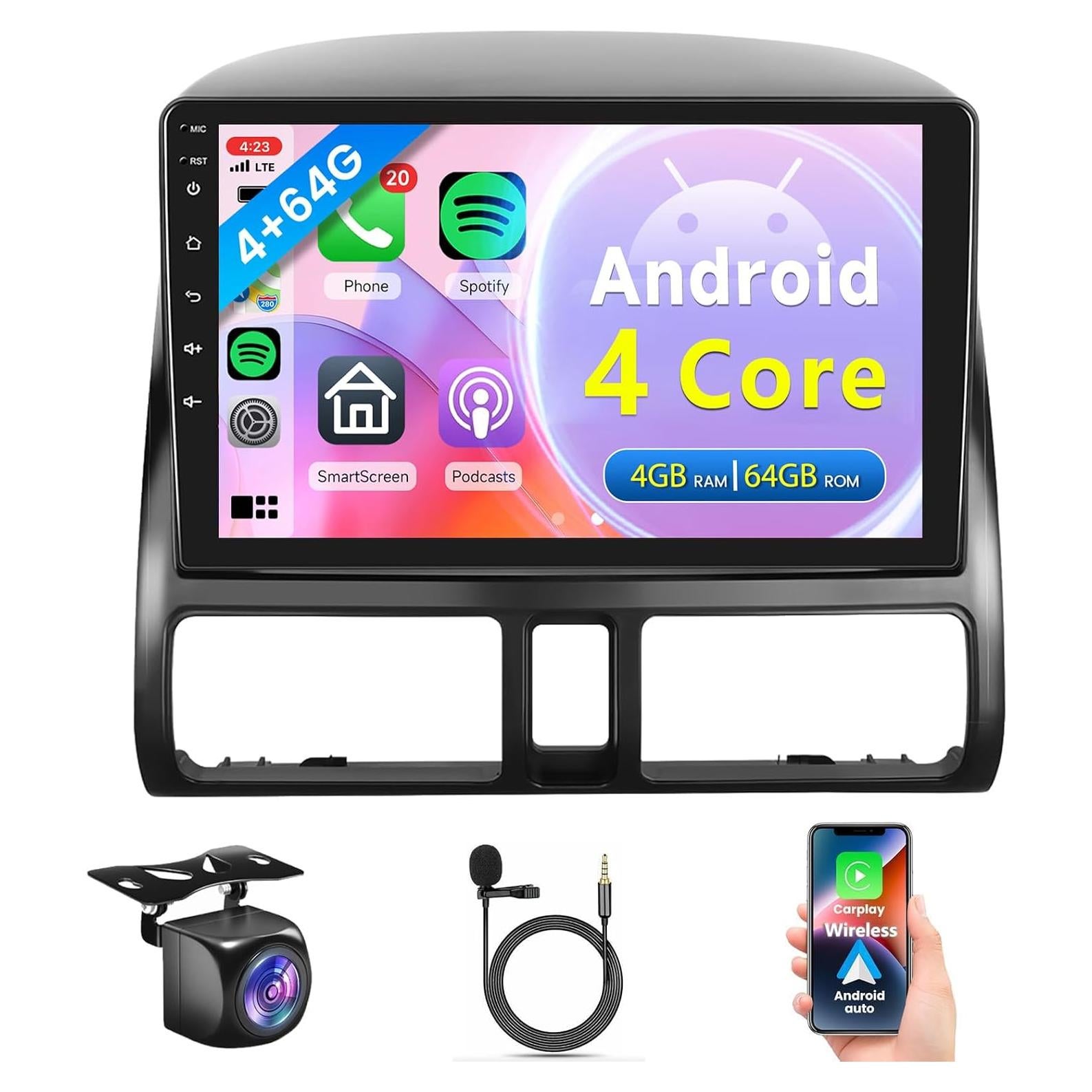 Radio de coche Rimoody Android 9" para Honda CRV 2002-2006