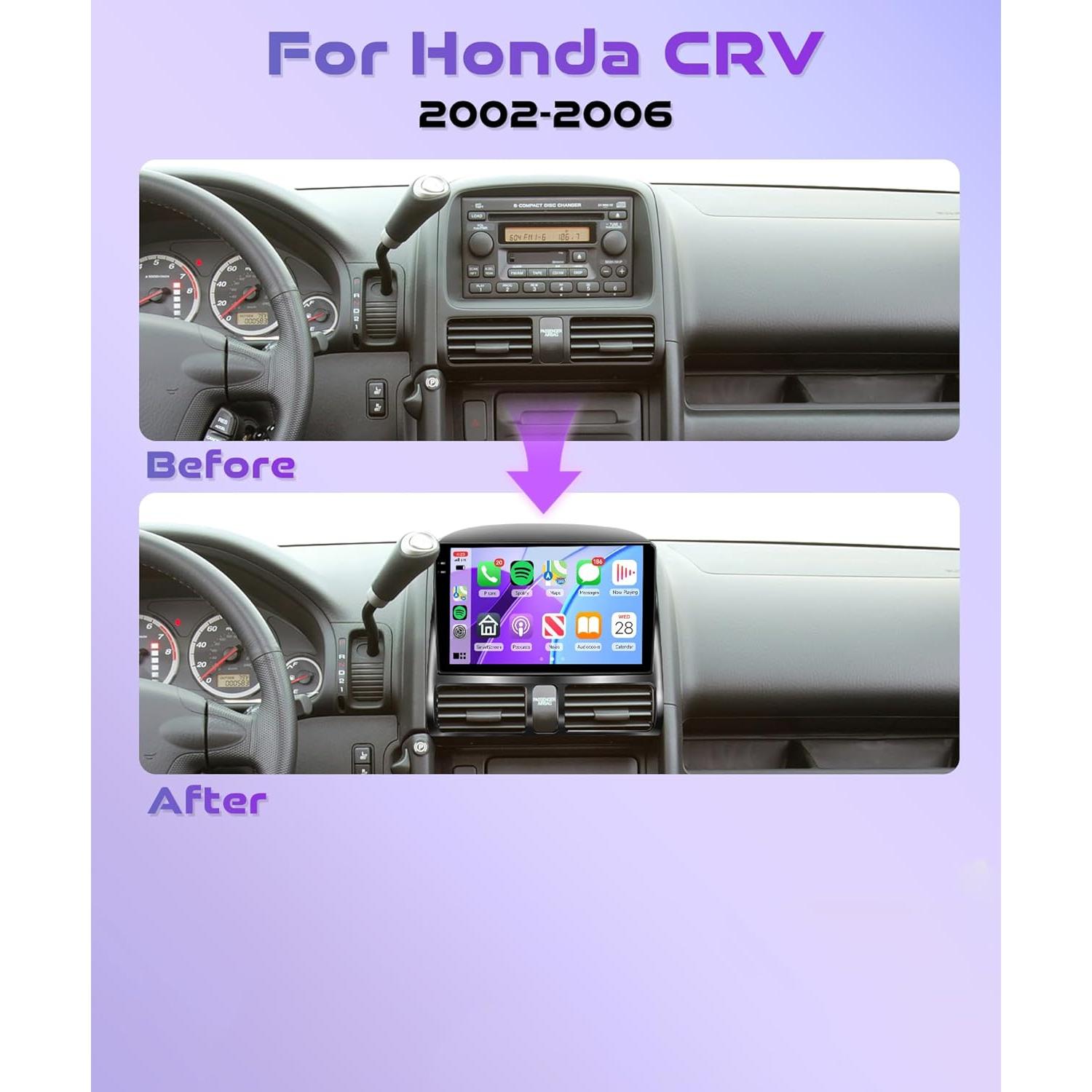 Radio de coche Rimoody Android 9" para Honda CRV 2002-2006