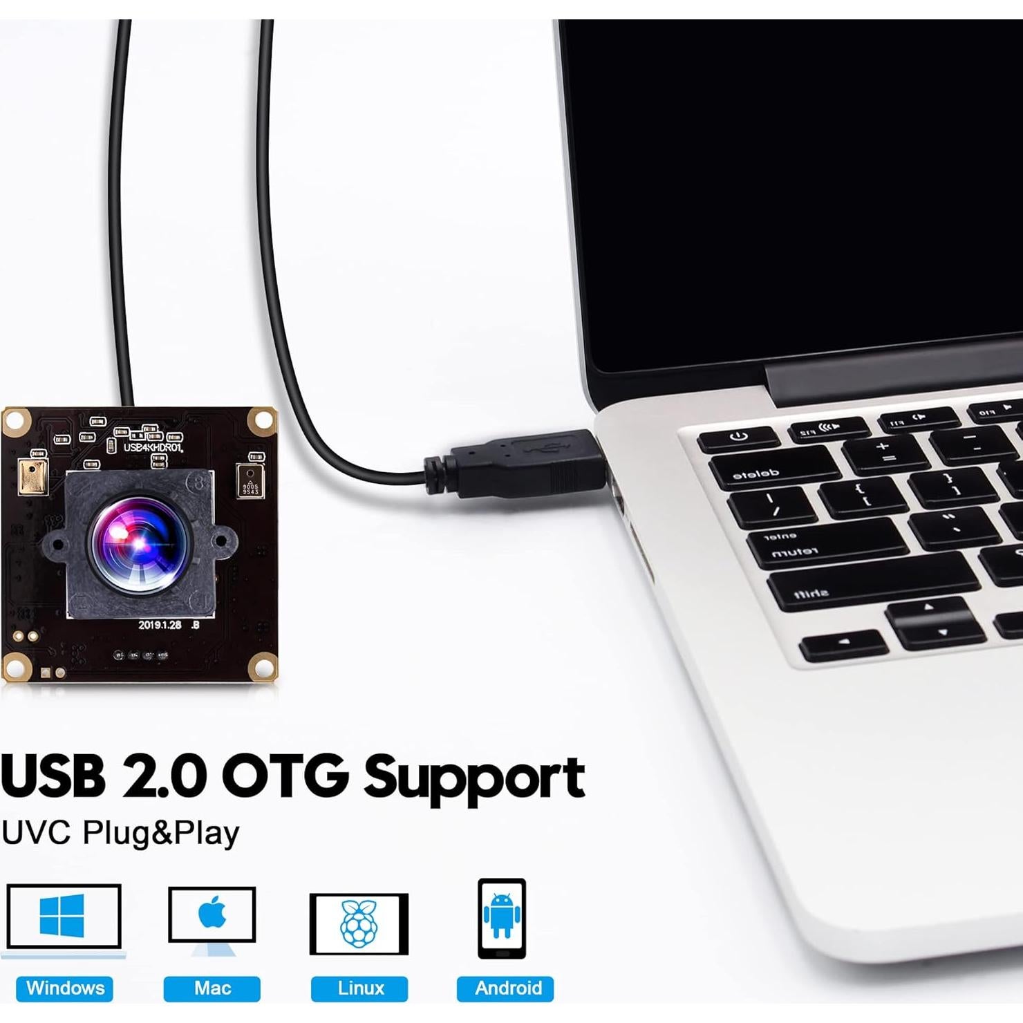 Cámara USB 4K ELP IMX317 con Micrófono Doble 100°