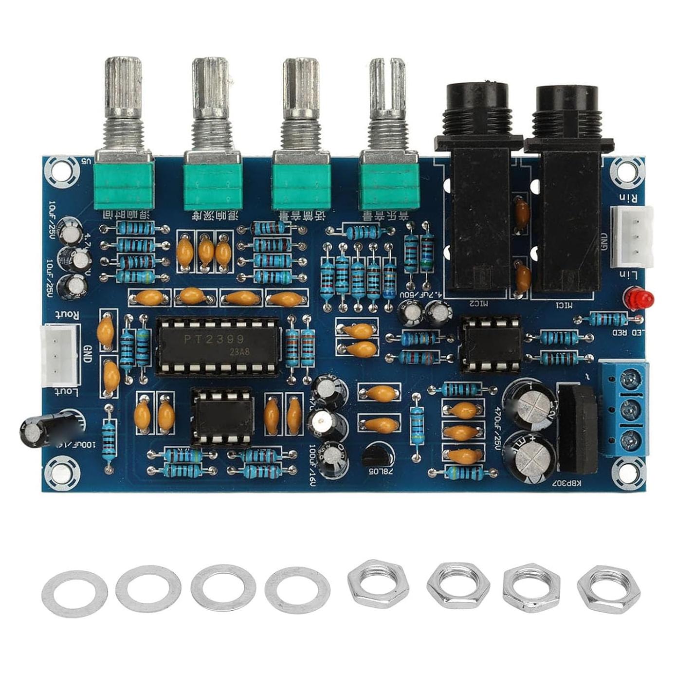 Placa de Reverberación de Micrófono PT2399 12V AC Componentes