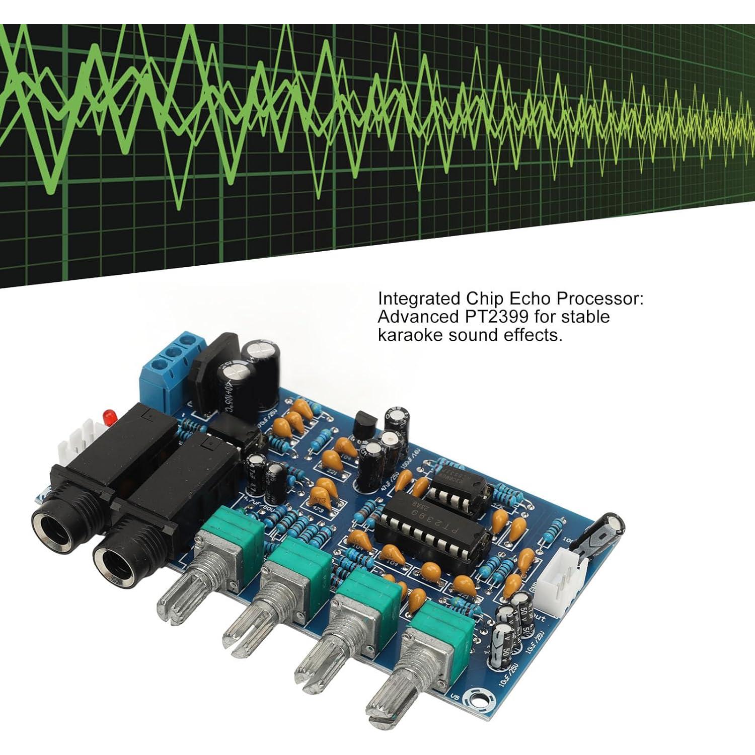 Placa de Reverberación de Micrófono PT2399 12V AC Componentes