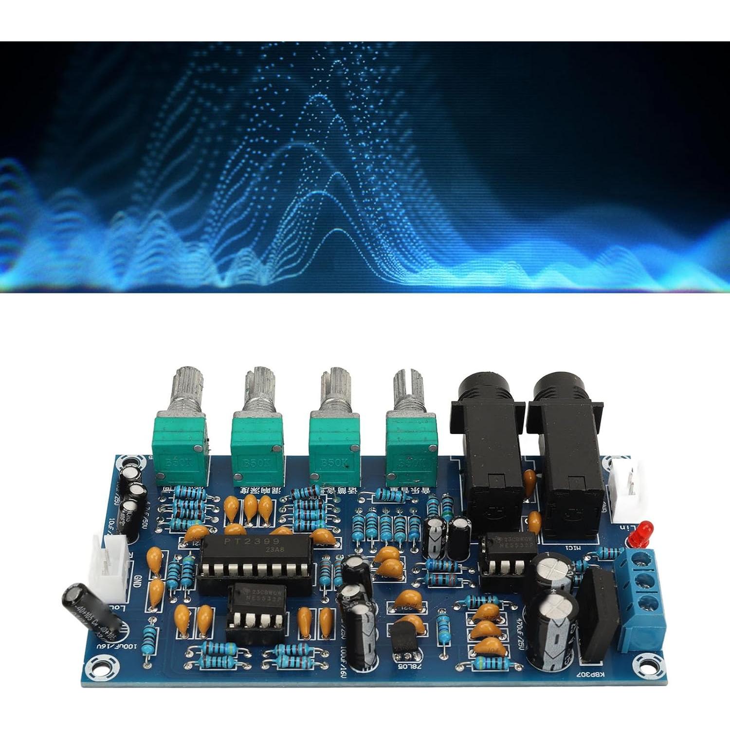 Placa de Reverberación de Micrófono PT2399 12V AC Componentes