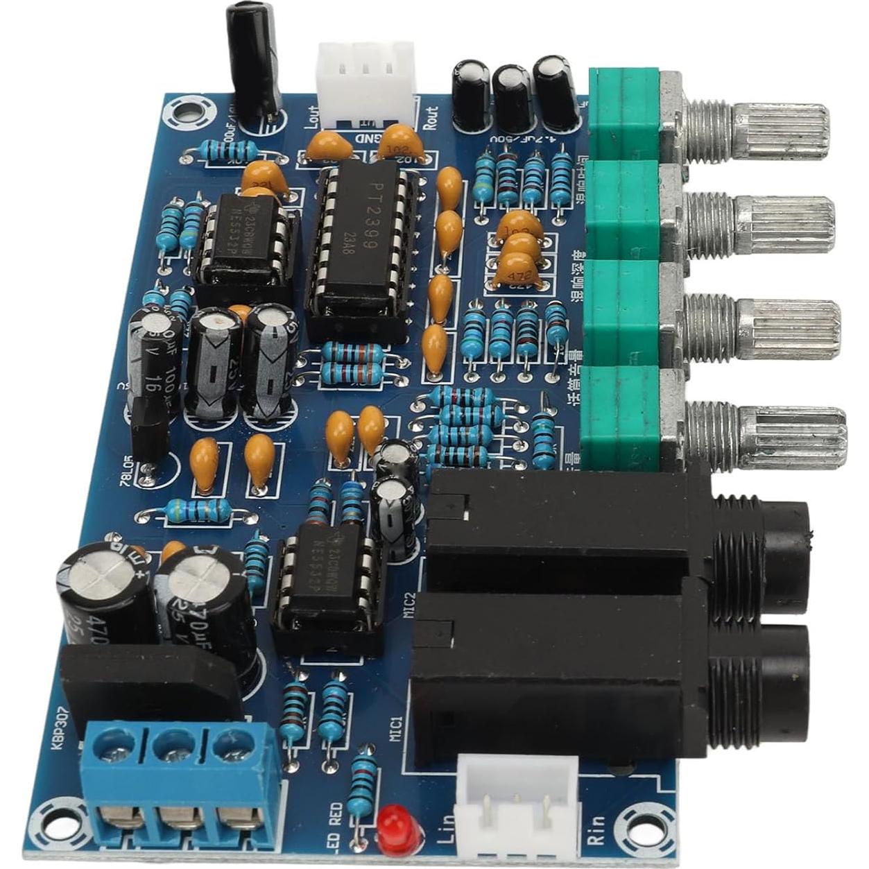 Placa de Reverberación de Micrófono PT2399 12V AC Componentes