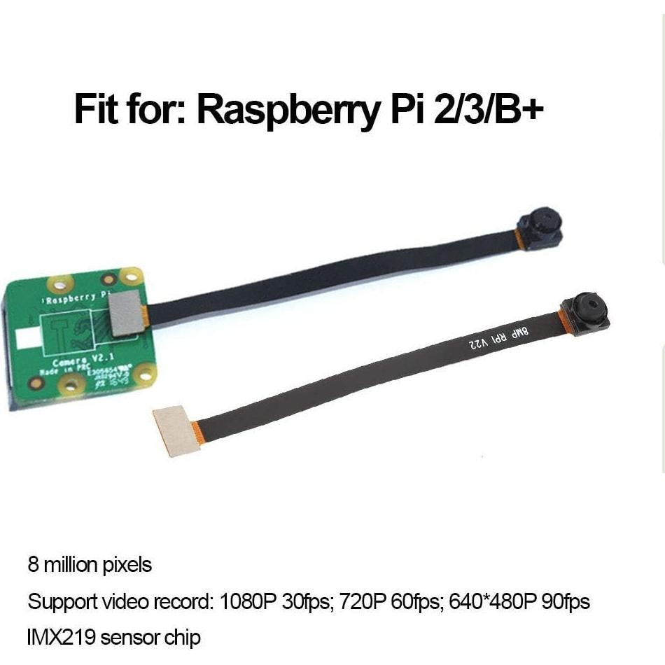 Módulo de Cámara 1/4" 1080P Shanrya IMX219 con Cable de Conversión