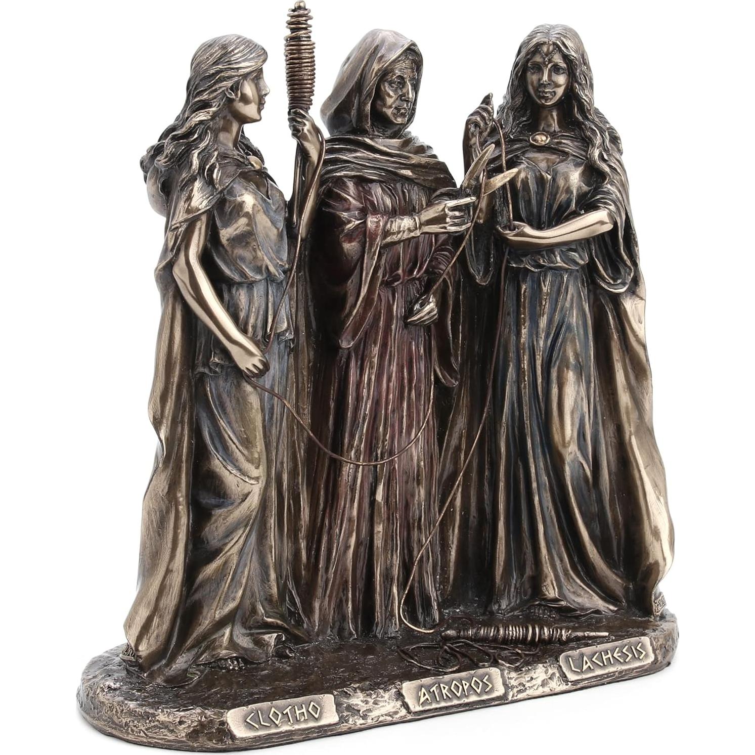 Estatua Parcas del Destino Veronese 18.42x8.57 cm Bronce Frío
