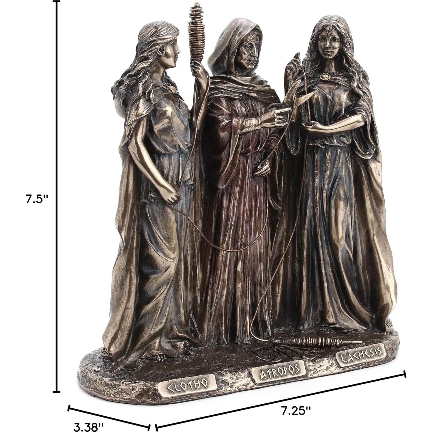 Estatua Parcas del Destino Veronese 18.42x8.57 cm Bronce Frío