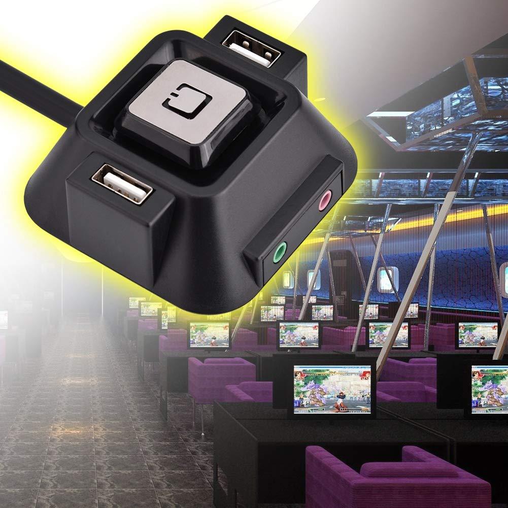 Botón de Encendido de PC Lazmin con Puertos USB y Audio