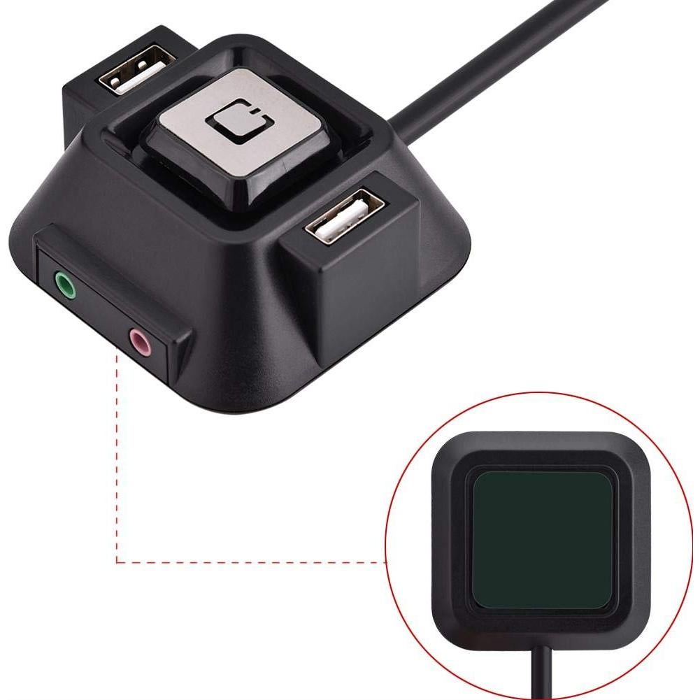 Botón de Encendido de PC Lazmin con Puertos USB y Audio