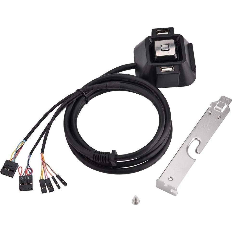 Botón de Encendido de PC Lazmin con Puertos USB y Audio