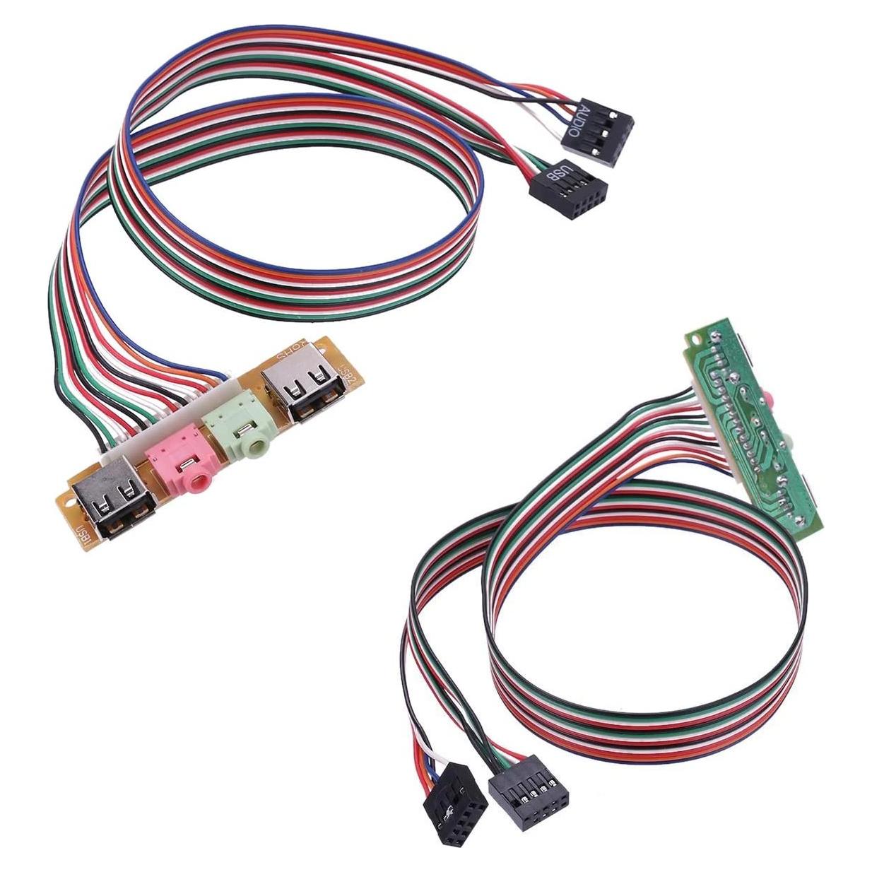 Panel Frontal de Computadora USB 2.0 ThtRht - 2 Puertos + Audio