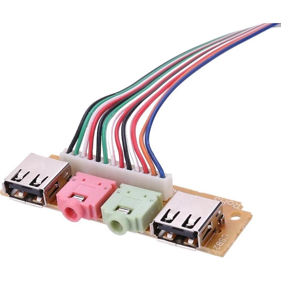 Panel Frontal de Computadora USB 2.0 ThtRht - 2 Puertos + Audio