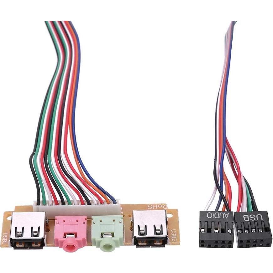 Panel Frontal de Computadora USB 2.0 ThtRht - 2 Puertos + Audio