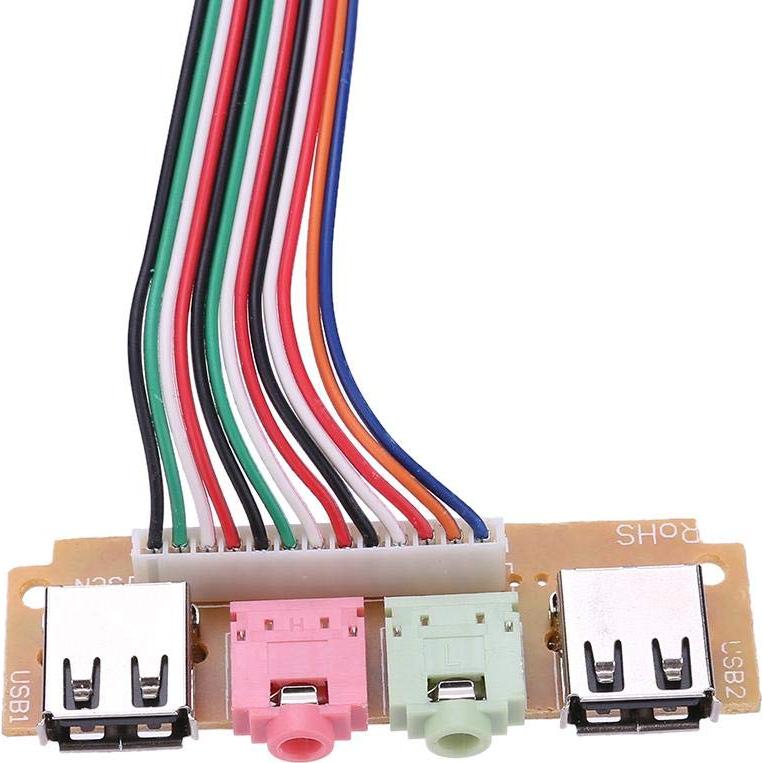 Panel Frontal de Computadora USB 2.0 ThtRht - 2 Puertos + Audio