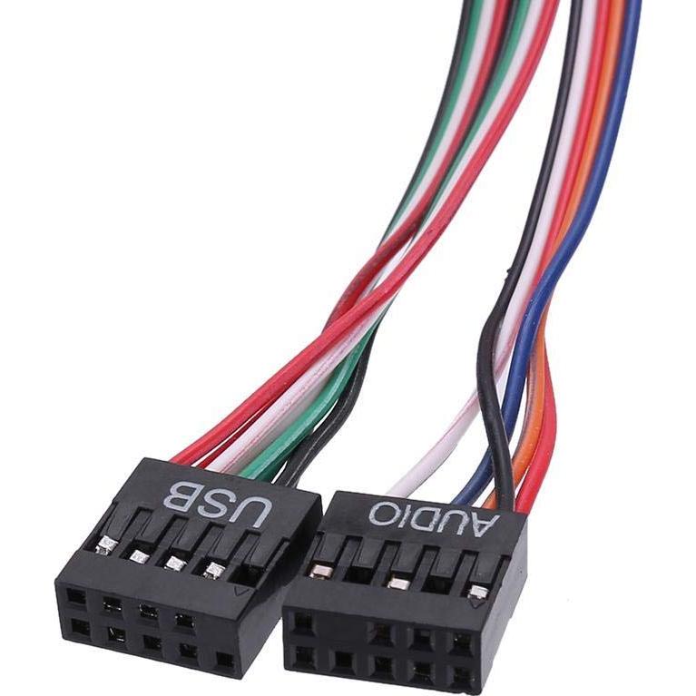 Panel Frontal de Computadora USB 2.0 ThtRht - 2 Puertos + Audio