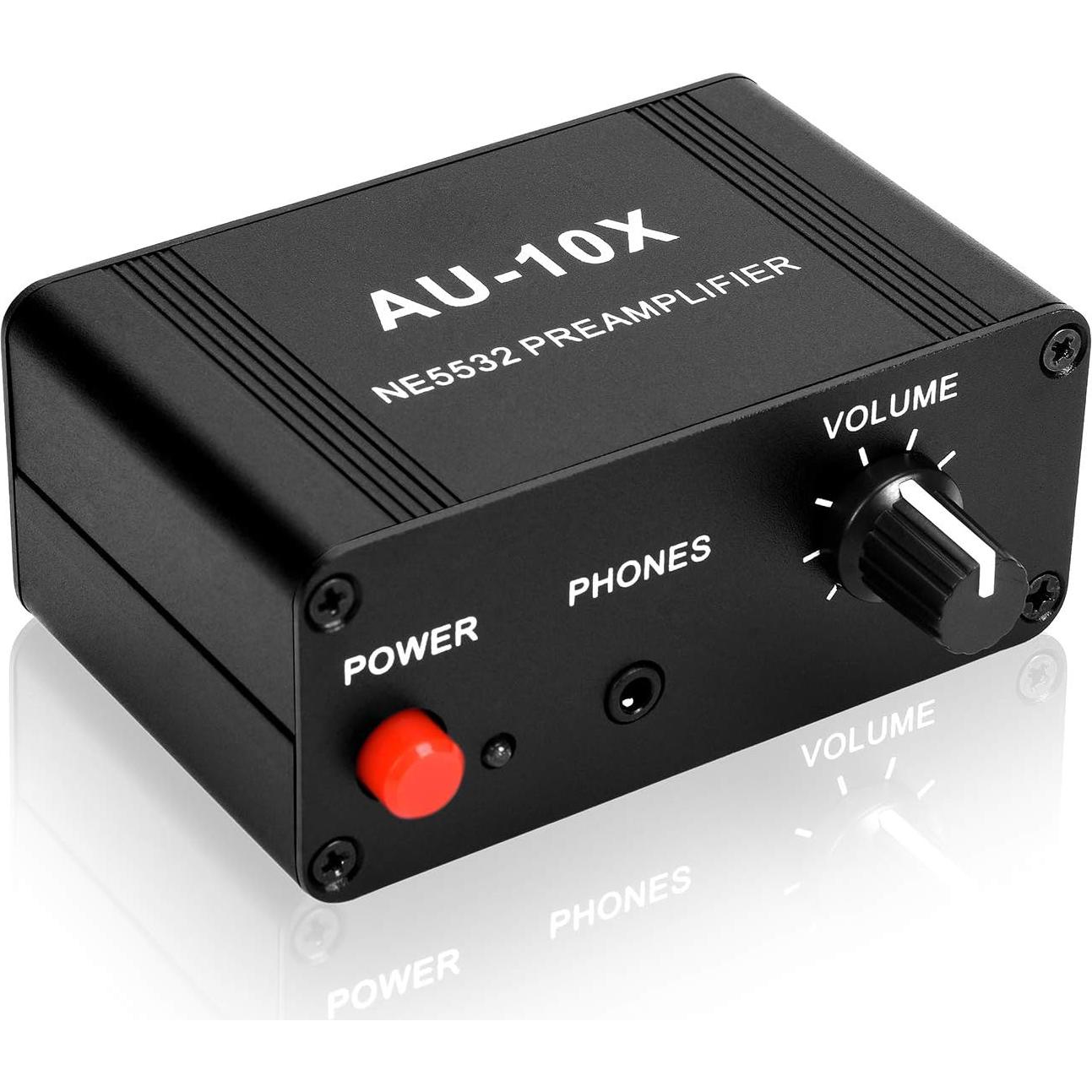Preamplificador de Audio Estéreo ATNEDCVH AU-10X 20dB RCA 3.5mm