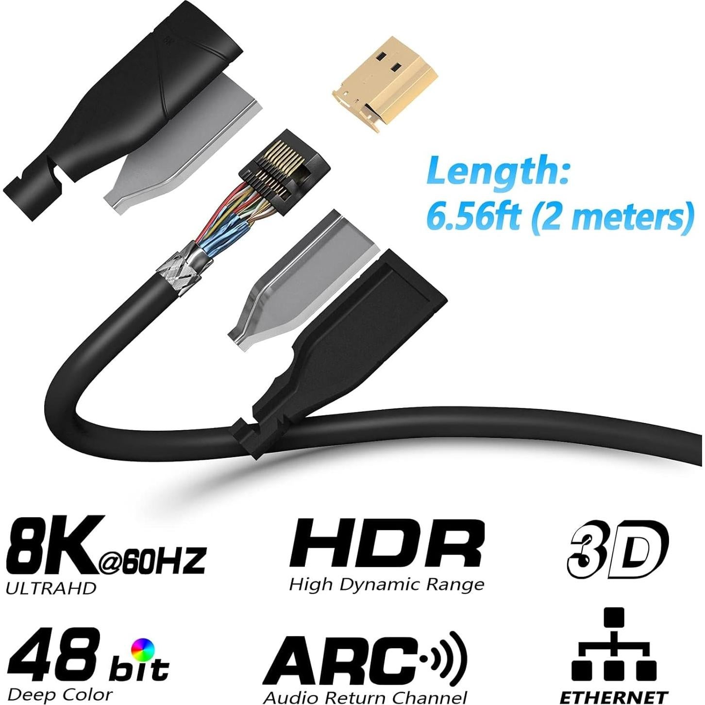Cable HDMI TCNEWCL 2.0M 8K@60Hz Ultra Alta Velocidad