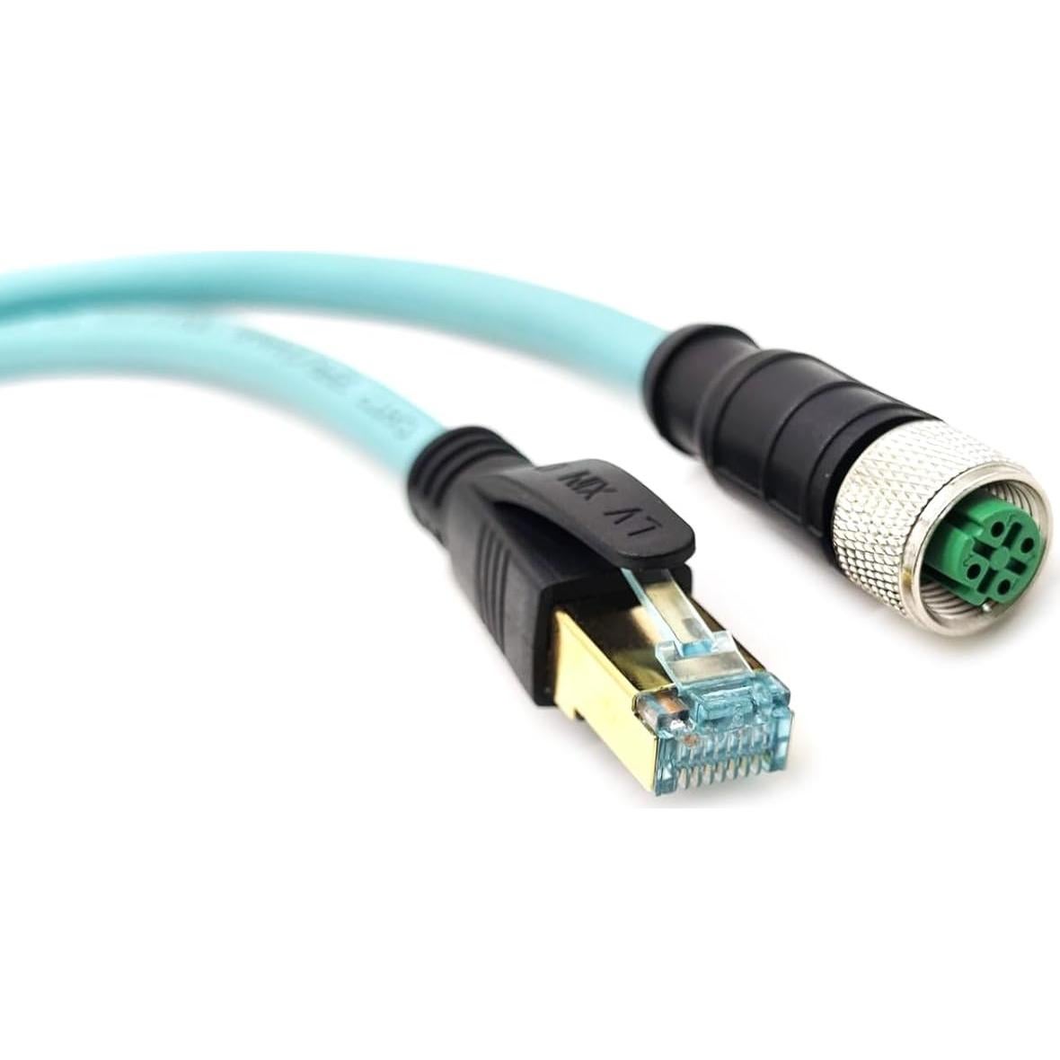 Cable Ethernet Industrial M12 a RJ45 3 Metros BOUUNCIY