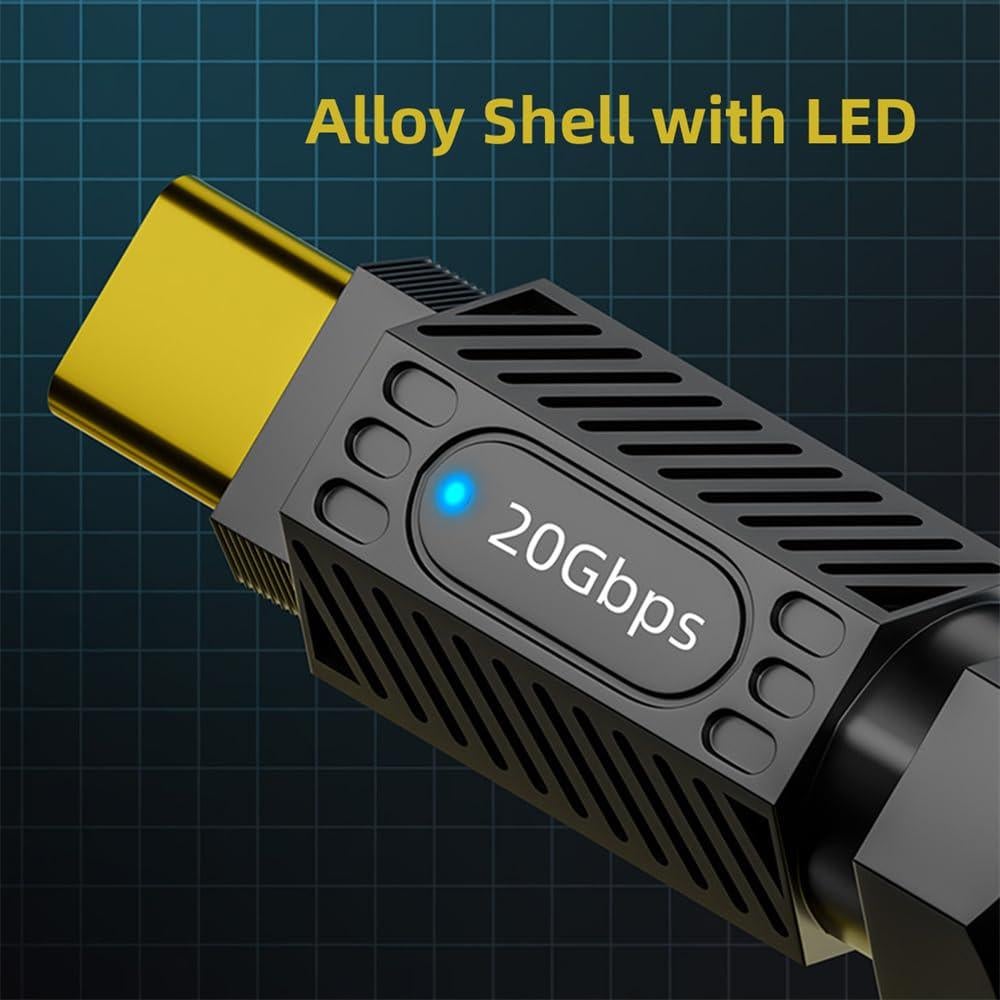 Cable USB-C xiwai 1m USB4 20Gbps 8K 140W Macho a Macho