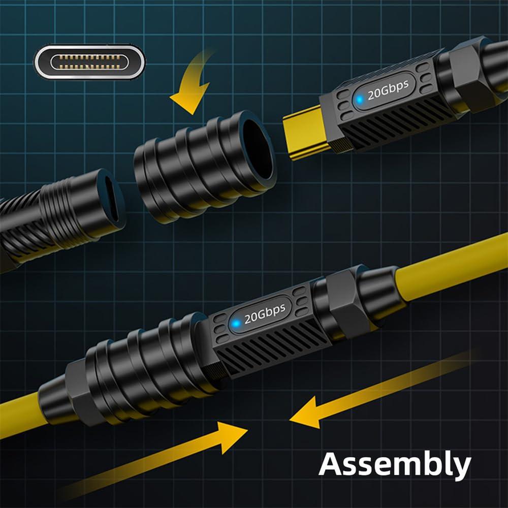 Cable USB-C xiwai 1m USB4 20Gbps 8K 140W Macho a Macho