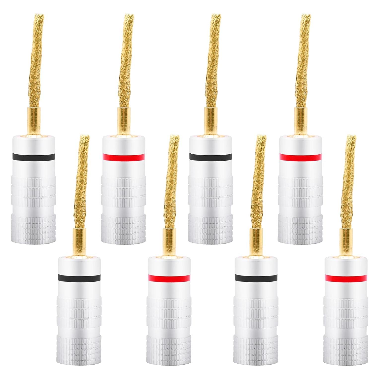 Conectores de Altavoz Flex Pin Banana YARCHON - 8 Piezas