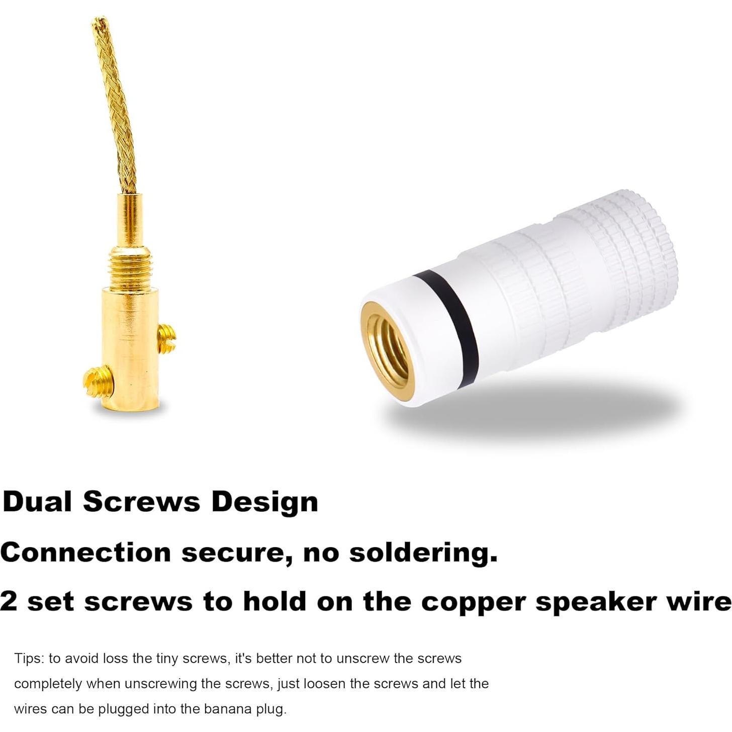 Conectores de Altavoz Flex Pin Banana YARCHON - 8 Piezas