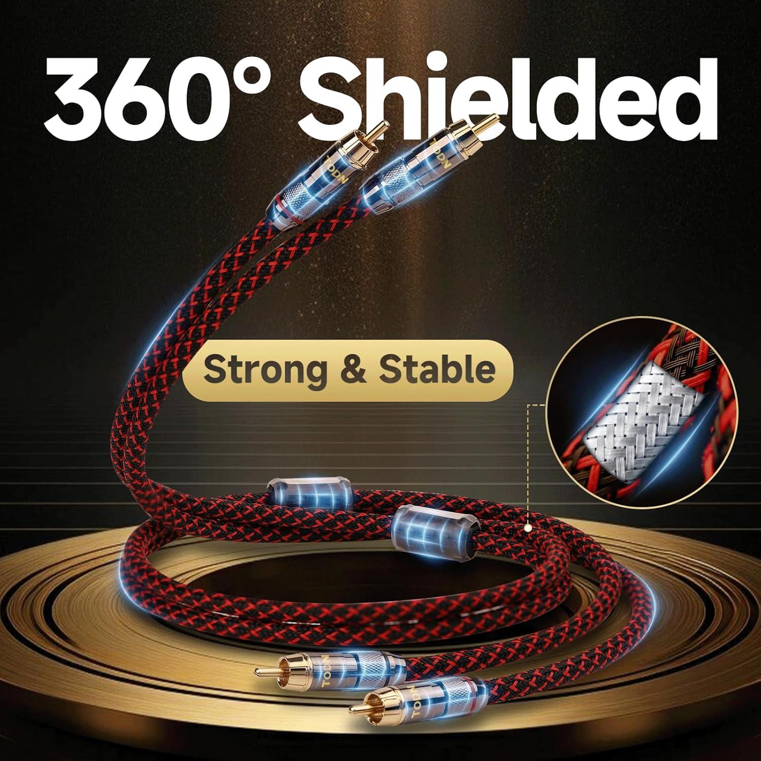 Cable RCA HiFi TODN 0.91m Blindado 4 Núcleos OFC