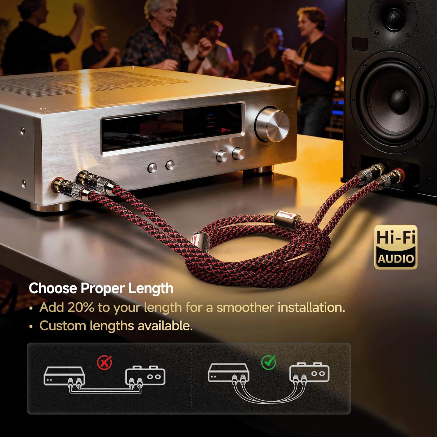 Cable RCA HiFi TODN 0.91m Blindado 4 Núcleos OFC