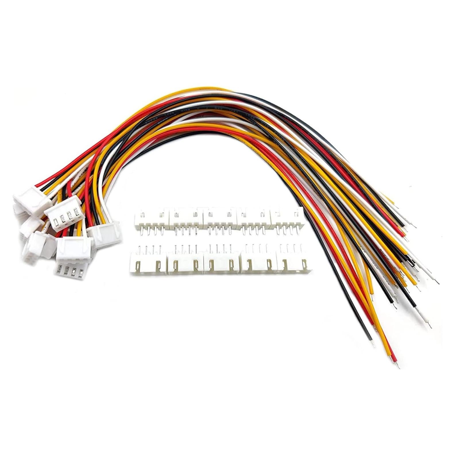 Conectores JST XH 2.54 4 Pines Macho y Hembra 20 pcs 200mm