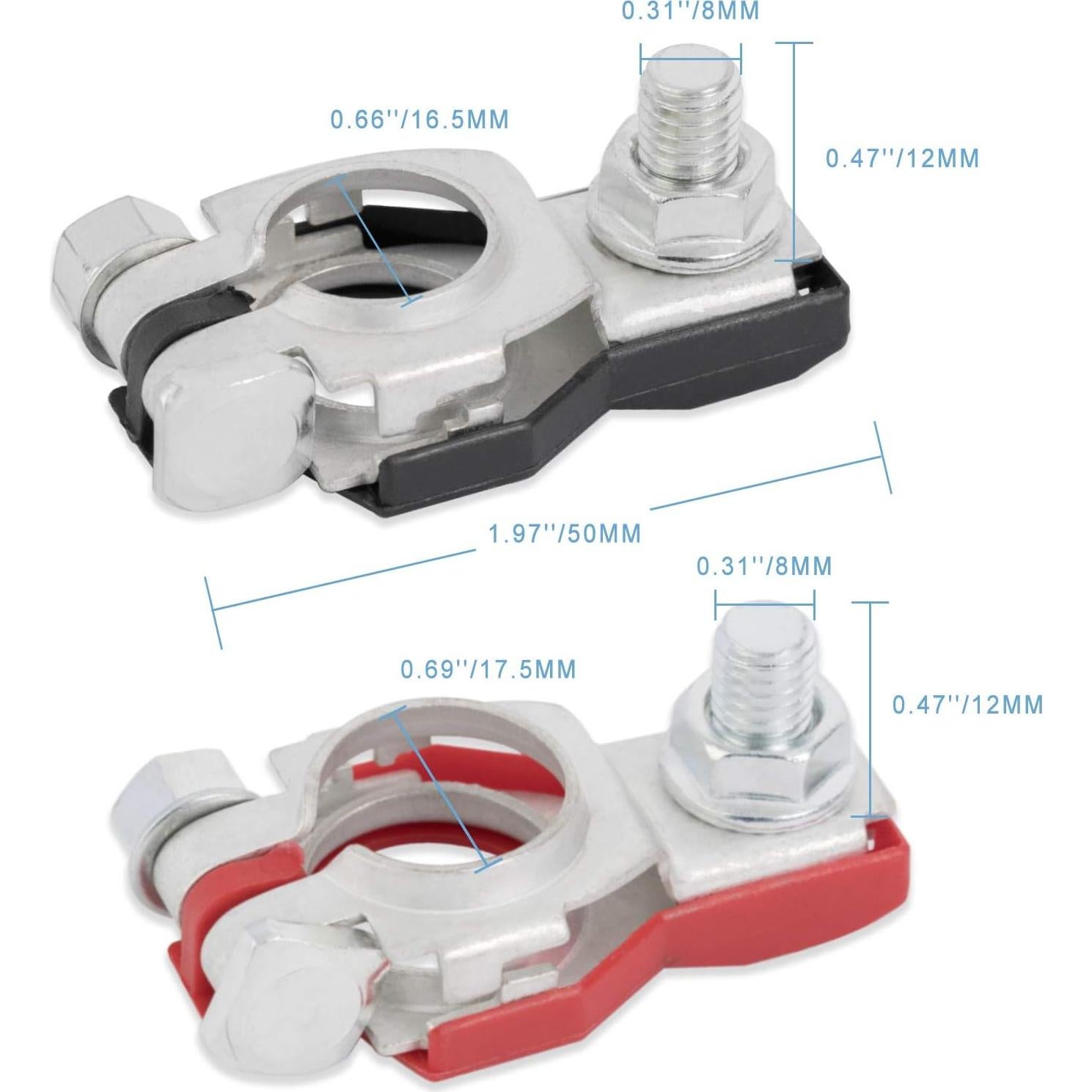 Conectores de Terminal de Batería Aoerzn BTC, 2 Piezas, Resistente