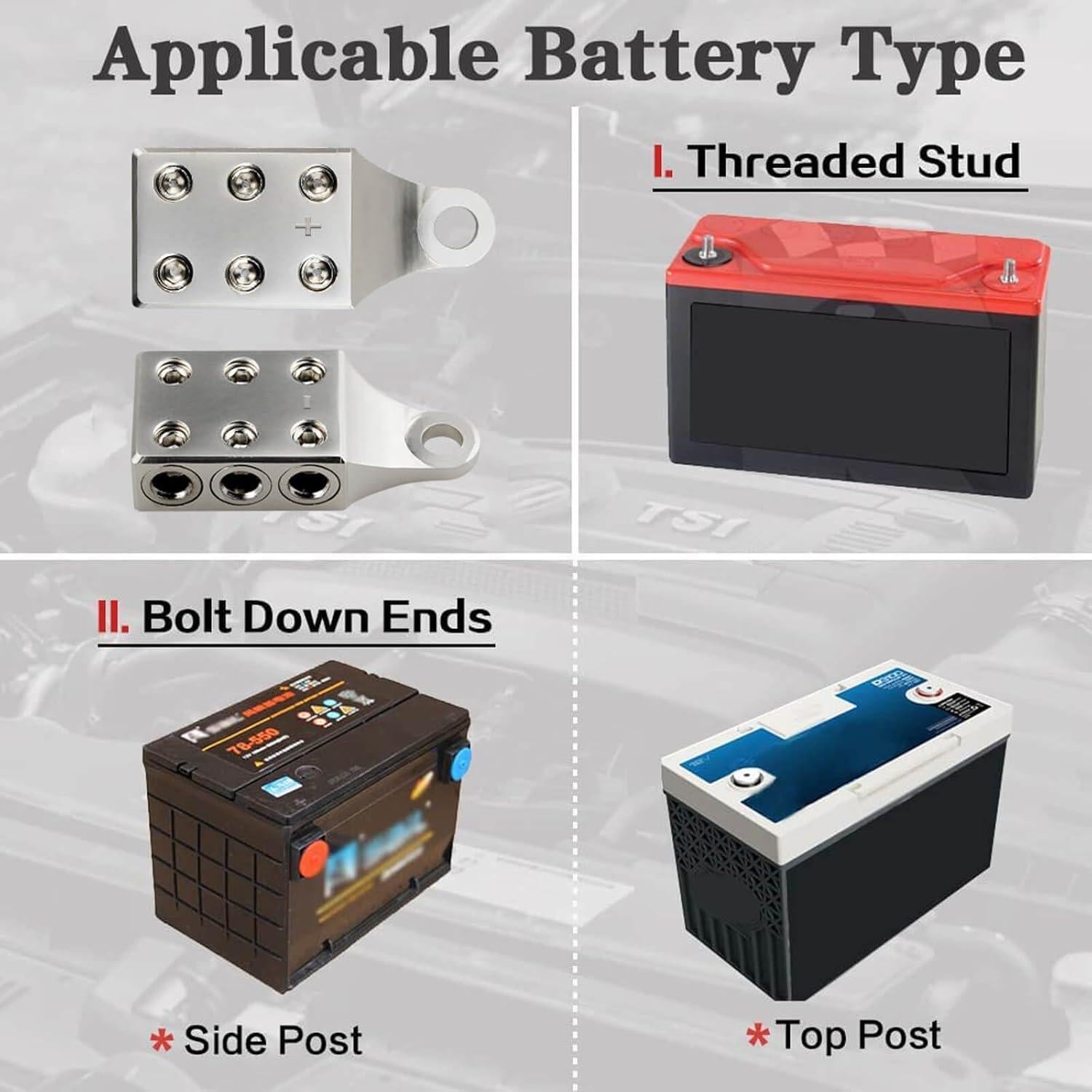 Terminales de Batería COROTC 6x1/0 AWG con Tornillo