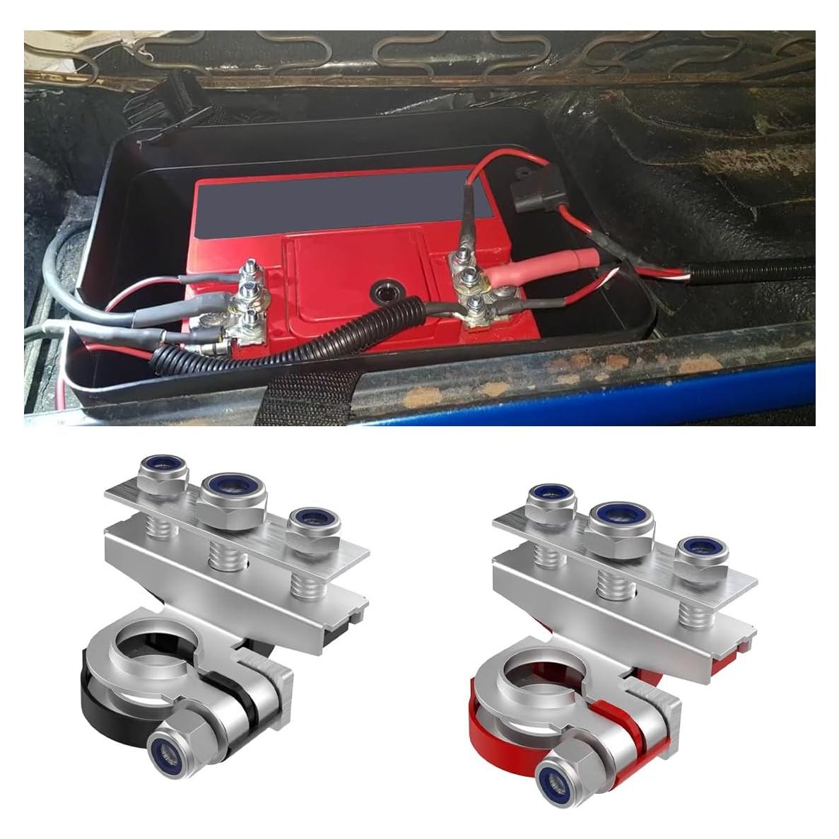 Conectores de Terminal de Batería SMILFUY 3 Vías 12V Coche