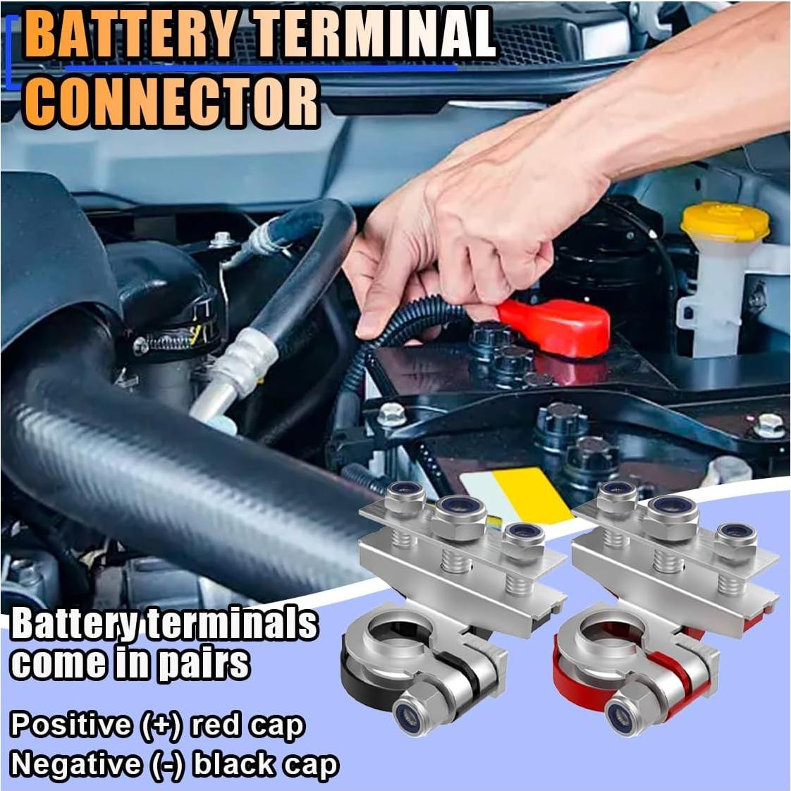 Conectores de Terminal de Batería SMILFUY 3 Vías 12V Coche