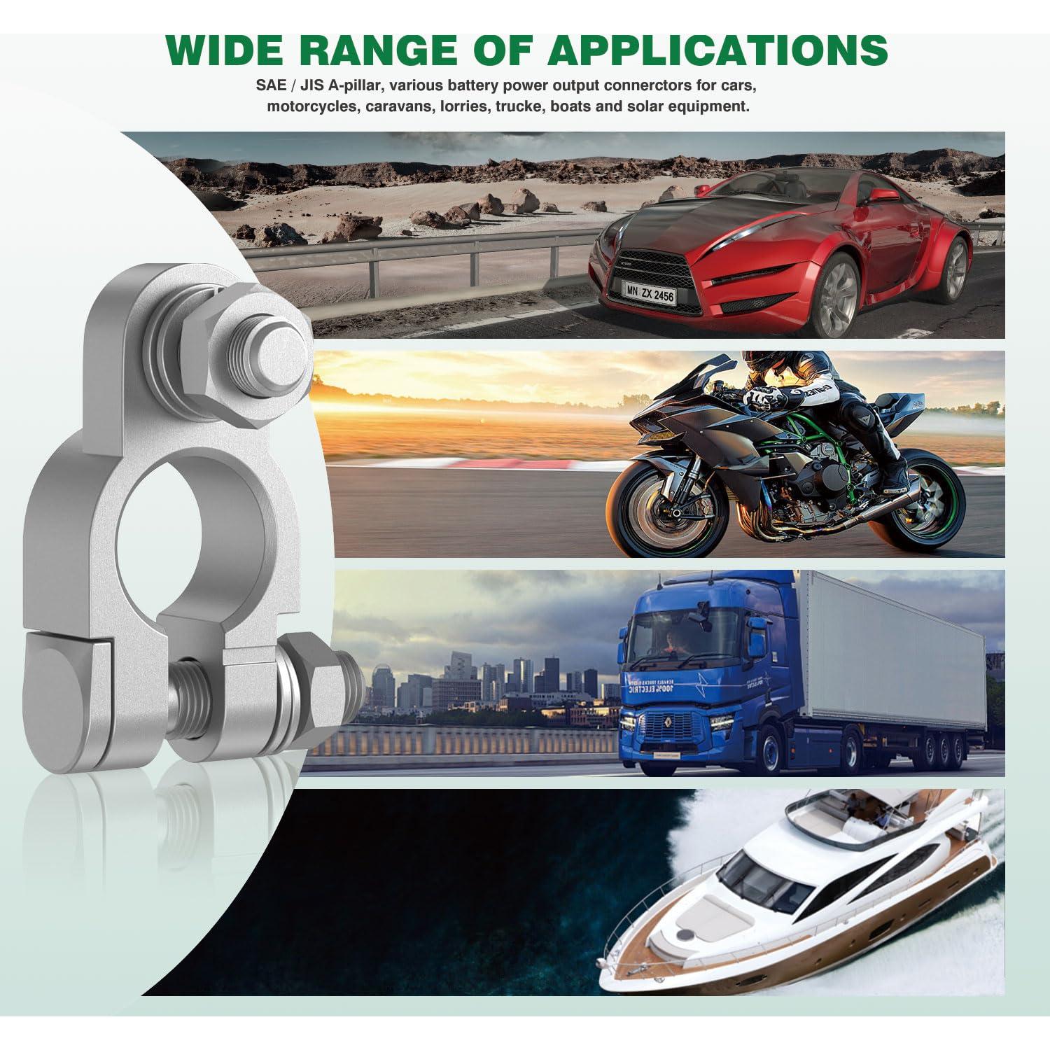 Conectores de Terminal de Batería Techie 2PCS Alta Resistencia